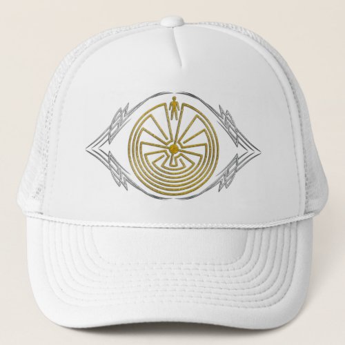 The Man in the Maze _ Tribal gold silver Trucker Hat