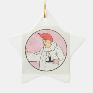 The Man in the Moon looked out of the moon Ceramic Ornament