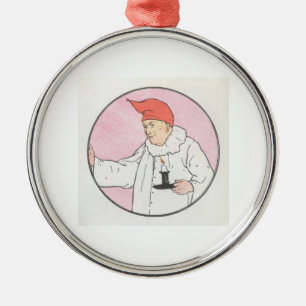 The Man in the Moon looked out of the moon Metal Ornament