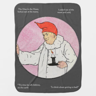 The Man in the Moon Mother Goose Nursery Rhyme Baby Blanket