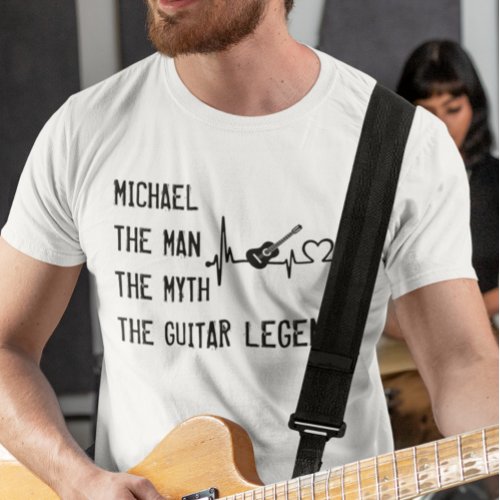 The Man Myth Guitar Legend Dad Fathers day T_Shirt
