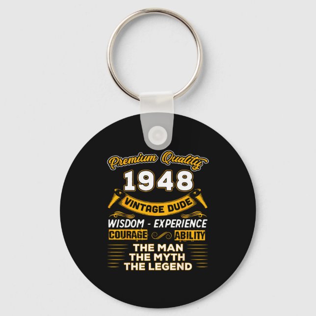 The Man Myth Legend 1948 78th Birthday Gift 78 Yea Keychain (Front)
