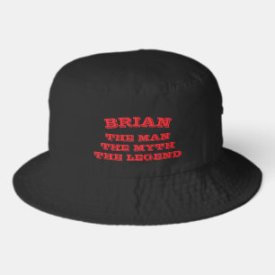 The man myth legend black bucket hat for him