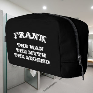 The man myth legend custom black toiletry bag