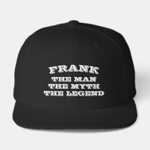 The man myth legend funny custom black visor hat
