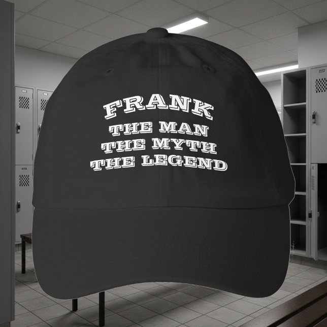 The man myth legend funny custom name black hat (Creator Uploaded)