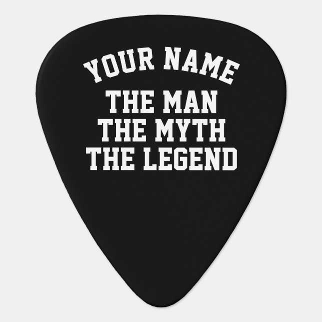 The man myth legend funny personalized guitar pick (Front)