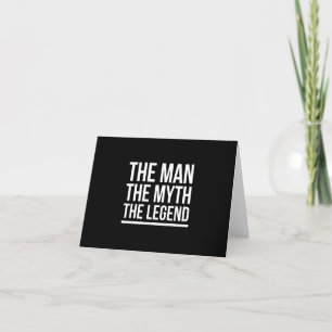 The man myth legend funny sayings white letterpress thank you card