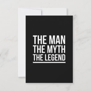 The man myth legend funny sayings white thank you card