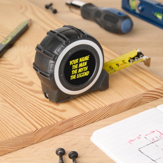 The man myth legend funny tape measure for men (Woodwork)