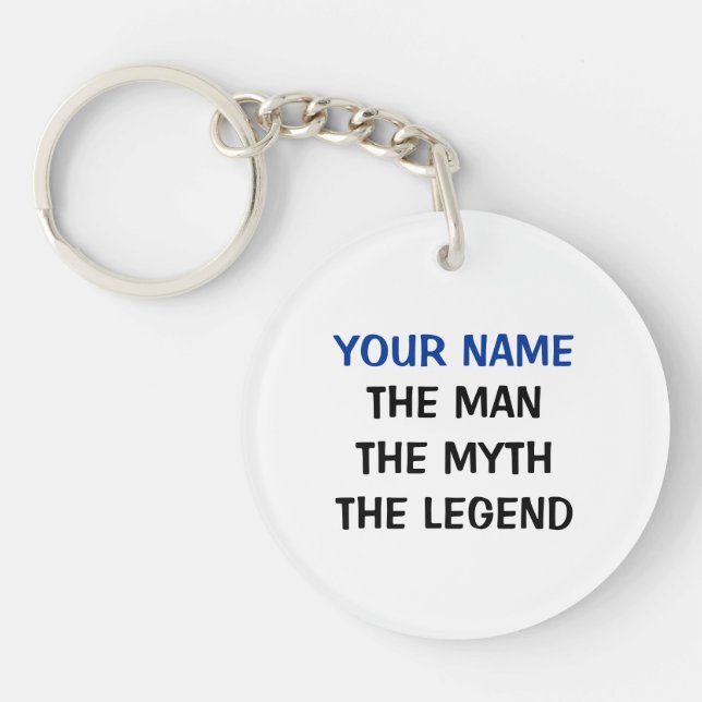 The man myth legend | Personalized name keychain (Front)