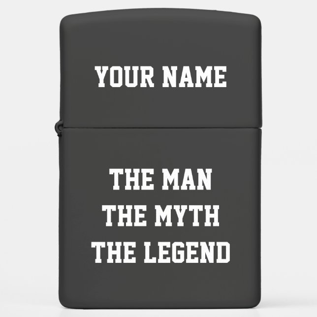 The man myth legend personalized Zippo lighter (Front)