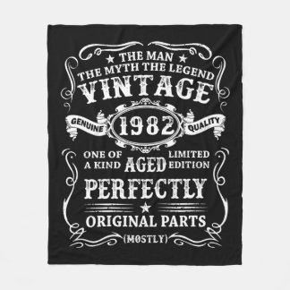 The Man Myth Legend Retro Vintage 1982 Original Fleece Blanket