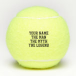 The man myth legend tennis balls gift set for him<br><div class="desc">The man myth legend tennis balls gift set for him. Custom yellow tennis balls with name. Personalizable with name, quote or monogram letters. Fun quote design with big letter typography. Cute Birthday party gift idea for tennis player, sports coach, father, husband, trainer, dad, husband, boss, co worker, friend. colleague, retiree...</div>