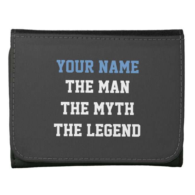 The man myth legend wallets for men | Personalize (Front)