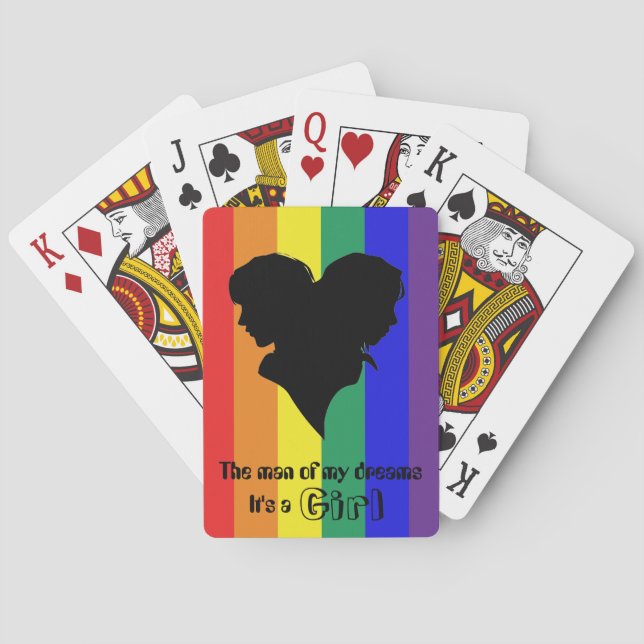 The man of my dreams it's a girl poker cards (Back)