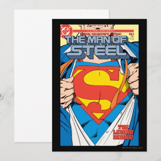 The Man of Steel #1 Collector's Edition (Front/Back)