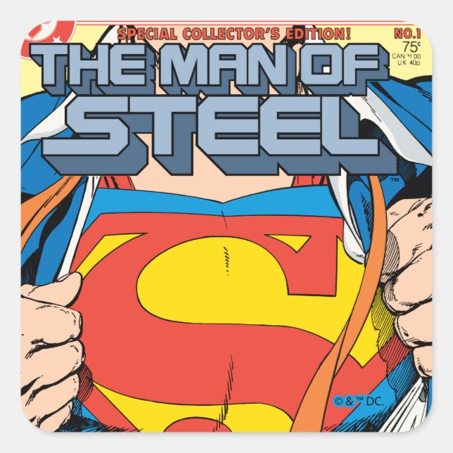 The Man of Steel #1 Collector's Edition Square Sticker (Front)