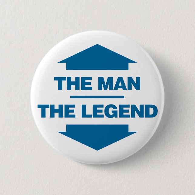 The Man The Legend - Blue Button (Front)