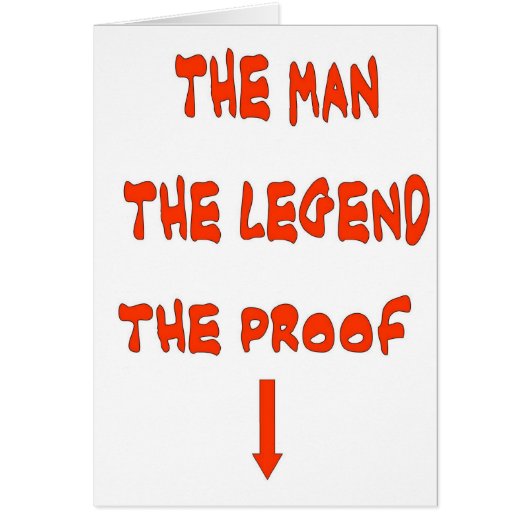 THE MAN THE LEGEND CARDS (Front)