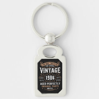 The Man The Legend Vintage 1986 Birthday 40th Bday Keychain