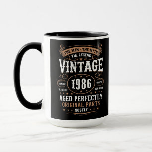 The Man The Legend Vintage 1986 Birthday 40th Bday Mug