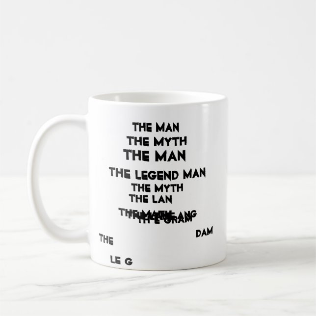 the man the man theman coffee mug (Left)