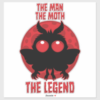 The Man, The Moth, The Legend - Mythical Mothman Sticker