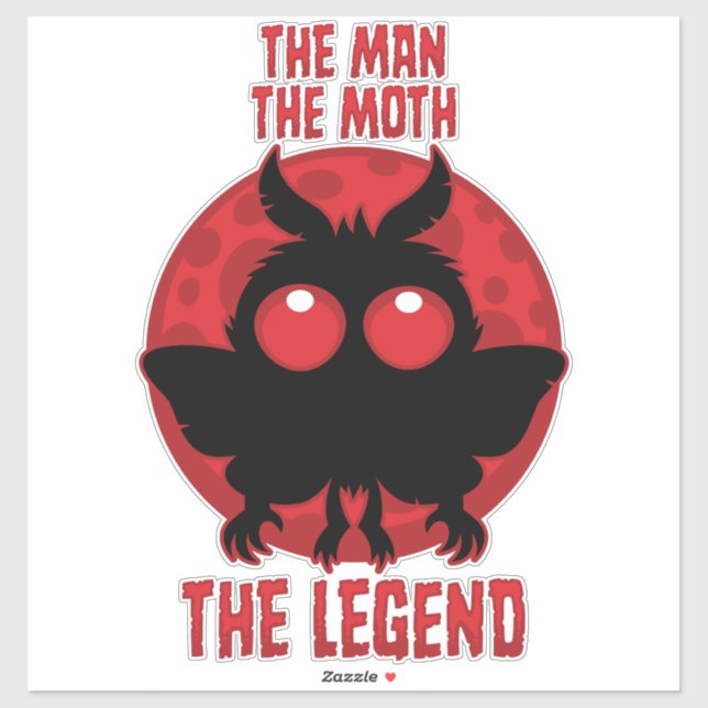The Man, The Moth, The Legend - Mythical Mothman Sticker (Sheet)