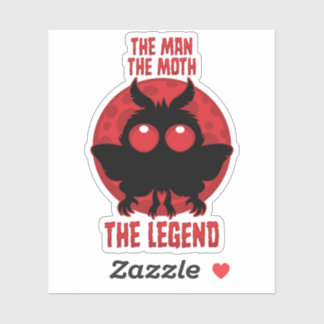 The Man, The Moth, The Legend - Mythical Mothman Sticker