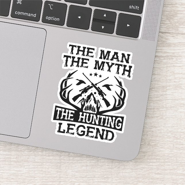 The Man The Myth The Hunting Legend - Camp Sticker (Detail)