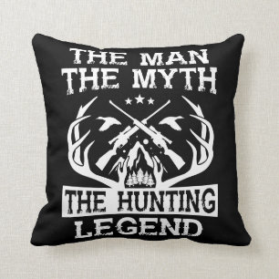 The Man The Myth The Hunting Legend - Camp Throw Pillow