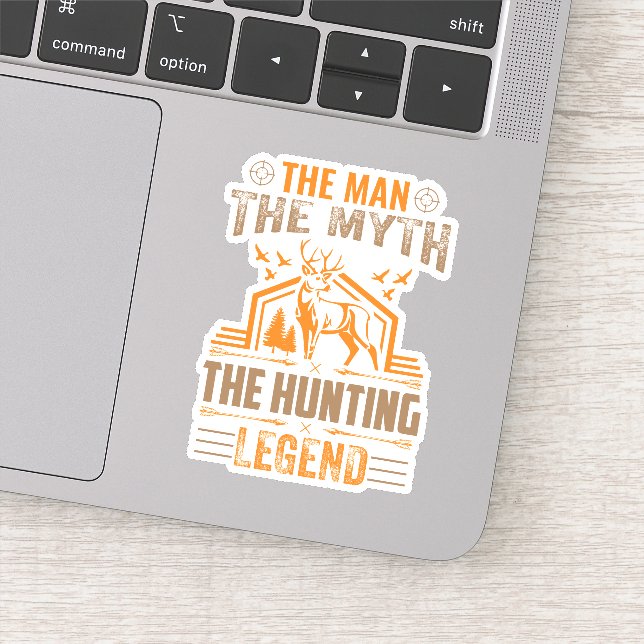 The Man, The Myth, The Hunting Legend - Deer Cabin Sticker (Detail)