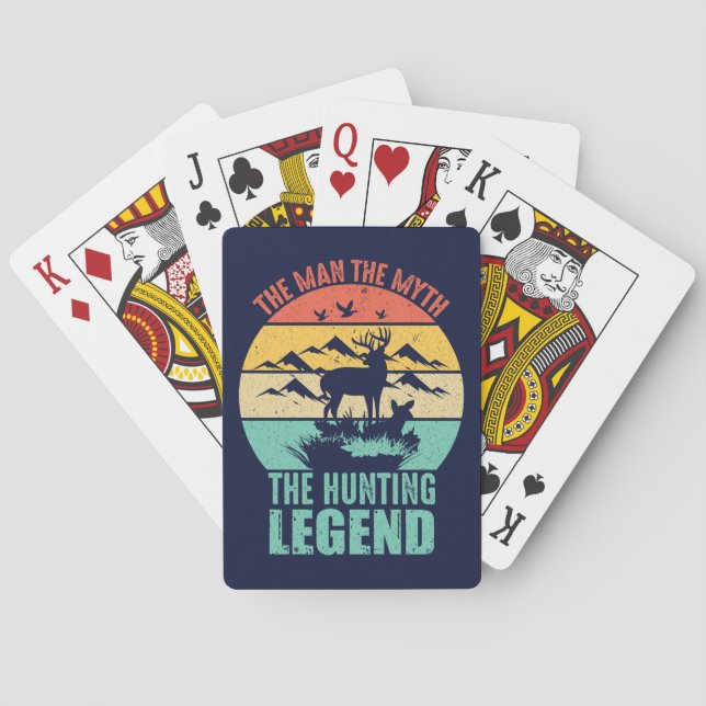 The Man - The Myth - The Hunting Legend Poker Cards (Back)