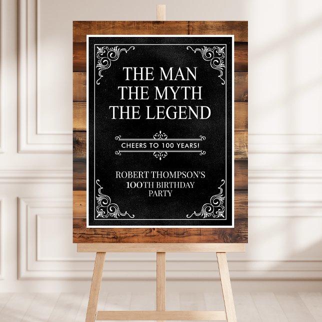 The Man The Myth The Legend 100th Birthday Welcome Foam Board (Creator Uploaded)
