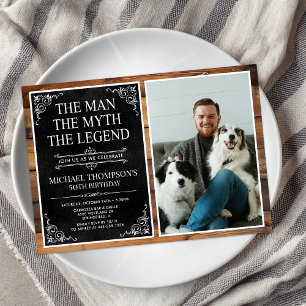 The Man The Myth The Legend 50th Birthday Invitation