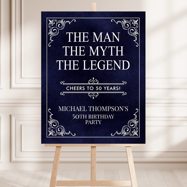 The Man The Myth The Legend 50th Birthday Welcome Foam Board (Creator Uploaded)