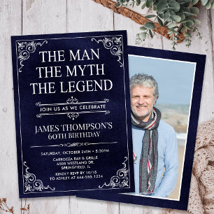 The Man The Myth The Legend 60th Birthday Invitation