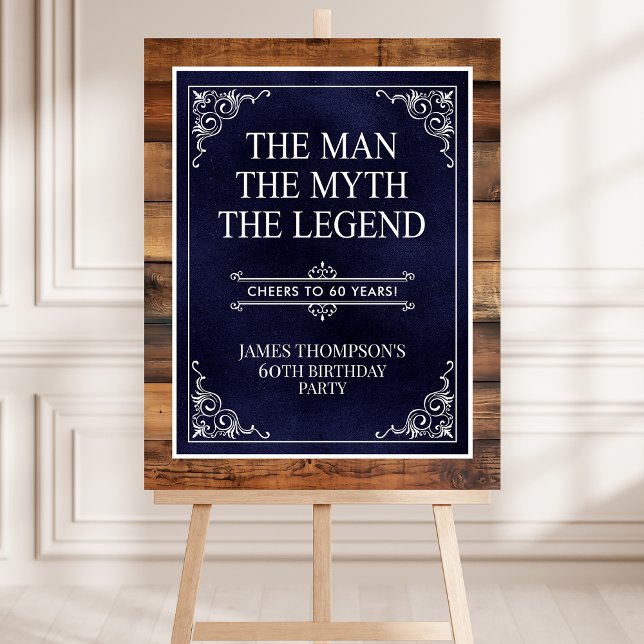 The Man The Myth The Legend 60th Birthday Welcome Foam Board (Creator Uploaded)