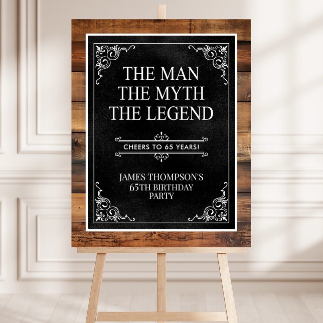 The Man The Myth The Legend 65th Birthday Welcome Foam Board (Creator Uploaded)