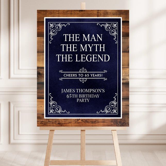 The Man The Myth The Legend 65th Birthday Welcome Foam Board (Creator Uploaded)