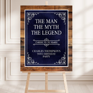 The Man The Myth The Legend 70th Birthday Welcome Foam Board