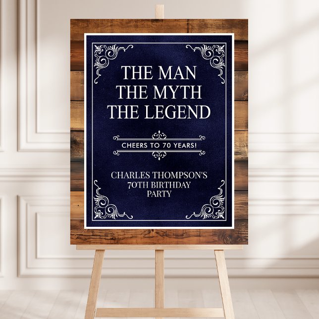 The Man The Myth The Legend 70th Birthday Welcome Foam Board (Creator Uploaded)