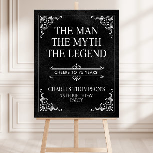 The Man The Myth The Legend 75th Birthday Welcome Foam Board