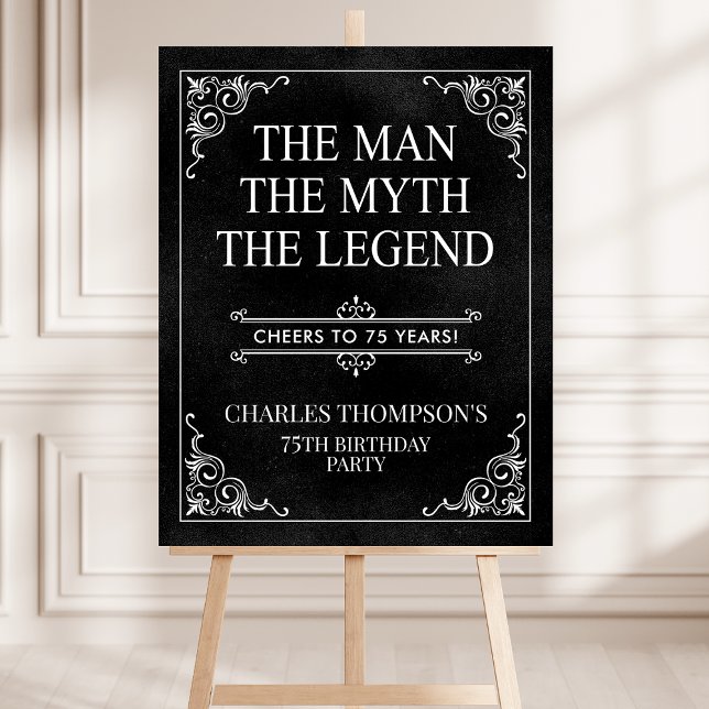 The Man The Myth The Legend 75th Birthday Welcome Foam Board (Creator Uploaded)