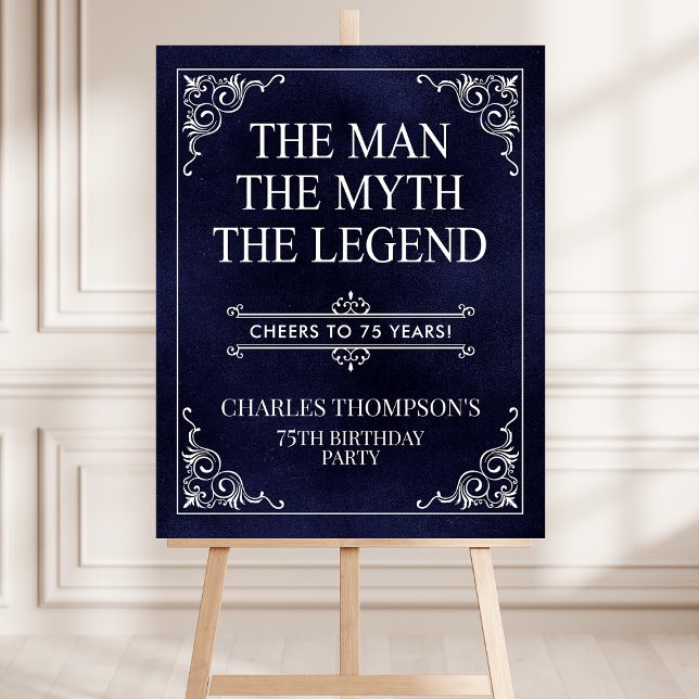The Man The Myth The Legend 75th Birthday Welcome Foam Board (Creator Uploaded)