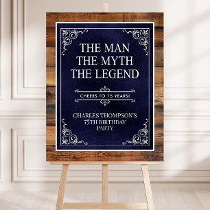 The Man The Myth The Legend 75th Birthday Welcome Foam Board