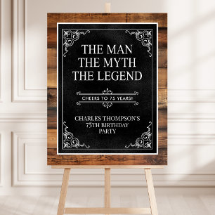 The Man The Myth The Legend 75th Birthday Welcome Foam Board