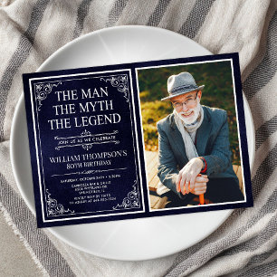 The Man The Myth The Legend 80th Birthday Invitation