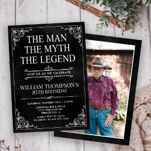 The Man The Myth The Legend 85th Birthday Invitation